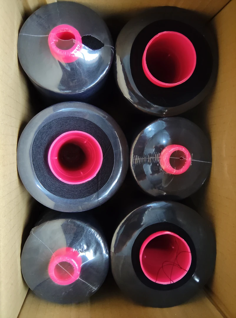 缝纫线适用于平车高速缝纫机的黑色大卷藤编包包diy材料包缝衣线