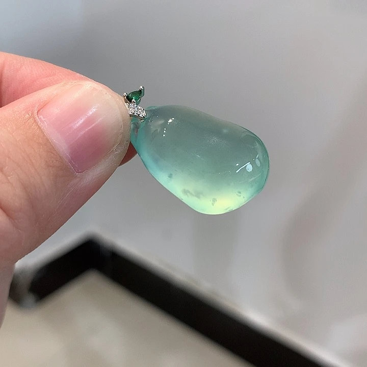 岫玉未镶嵌颈饰【猫家】天然玉石颈饰不带链子