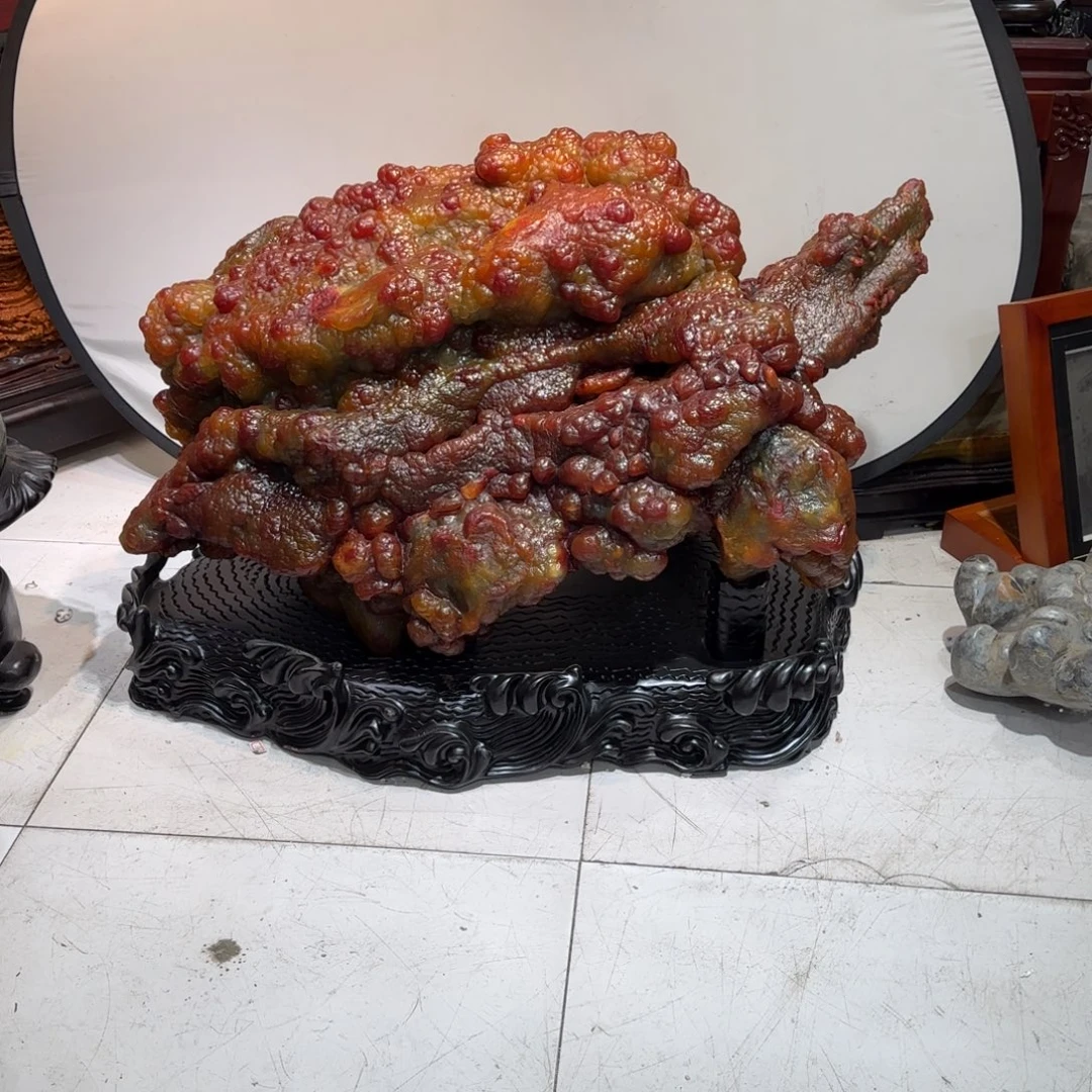 芯***的葡萄玛瑙龟奇石摆件
