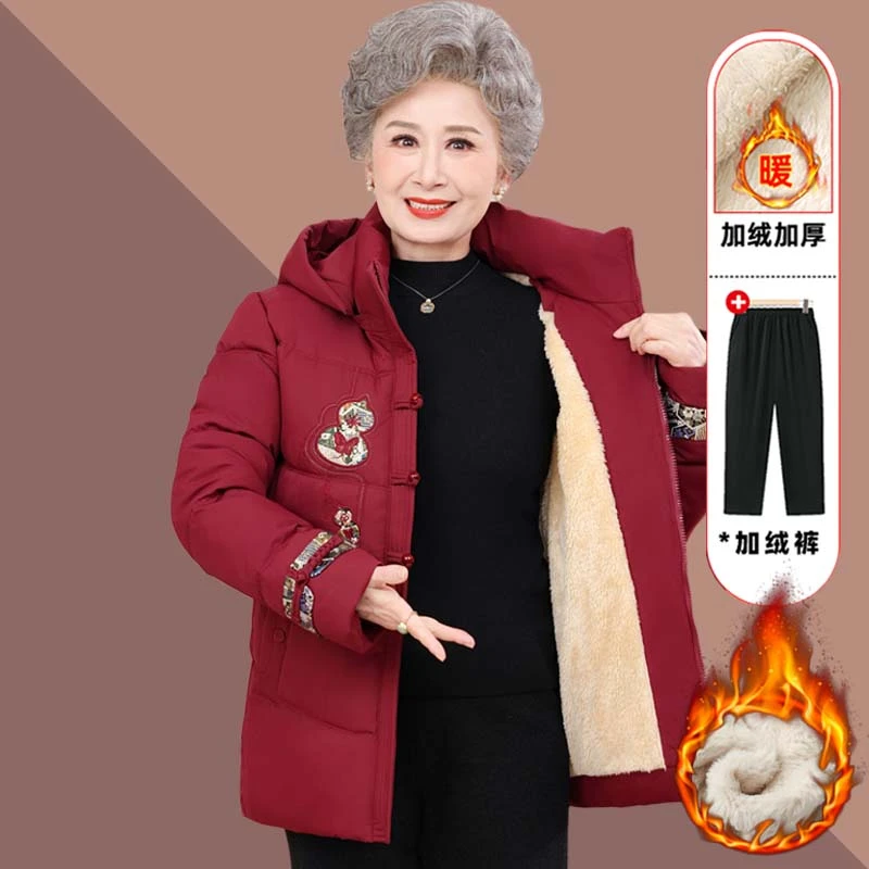 奶奶装冬装棉衣国风外套老年人妈妈装新款衣服老太太唐装加厚棉服