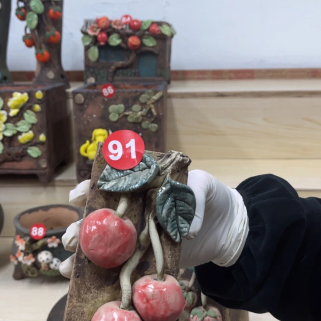 【闪购商品】紫砂花盆91号内口5脚高15