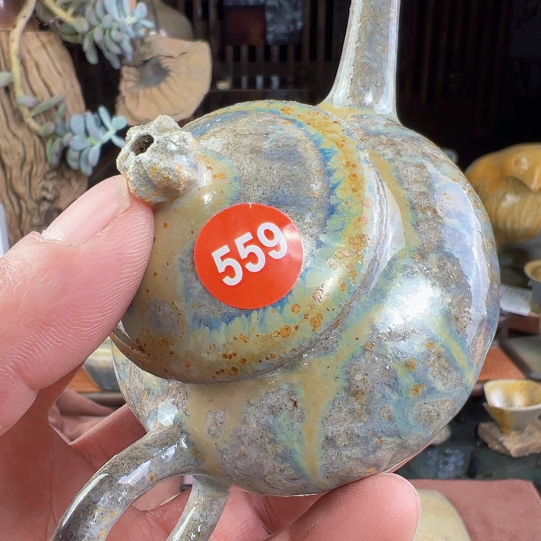 杯吴*县559号手捏柴烧壶