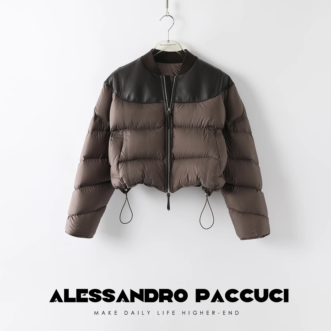 【孤品特价不退换】洛哥23877X立领抽绳95白鹅绒保暖面包服羽绒服