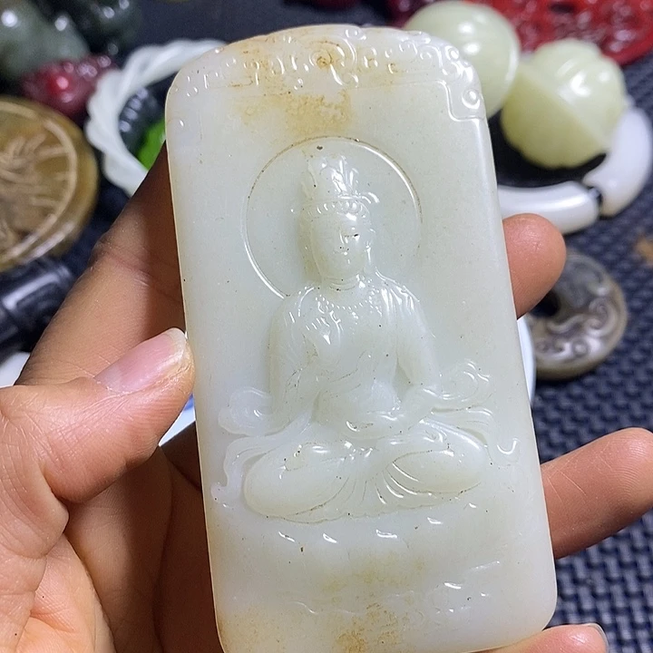 吊坠白玉菩提蓝*支持七天无理由