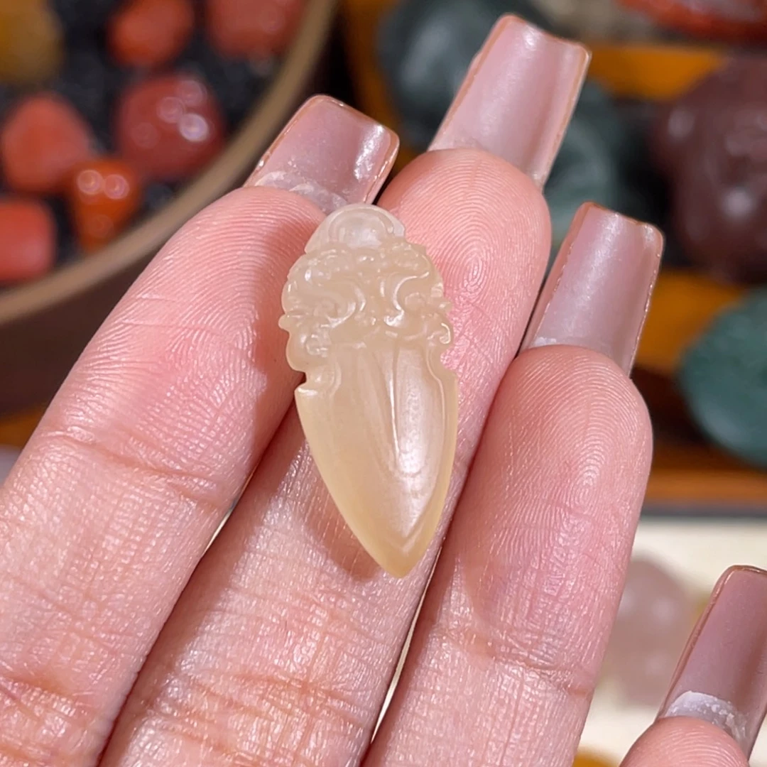 玛瑙/玉髓未镶嵌金刚杵 11.4x24.2mm 不换退