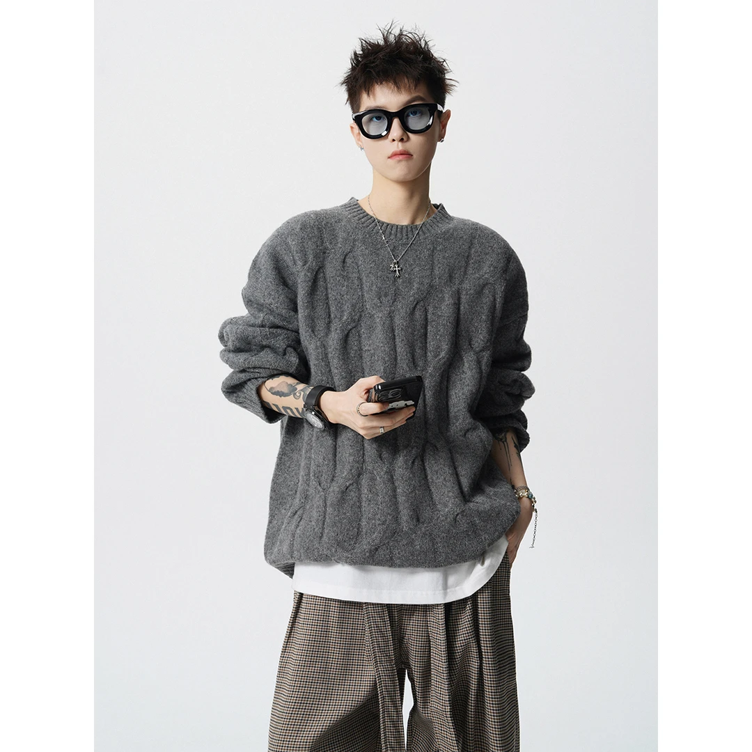 开衫百搭男士毛衣针织衫复古加厚保暖秋冬 冬季新款运动风型