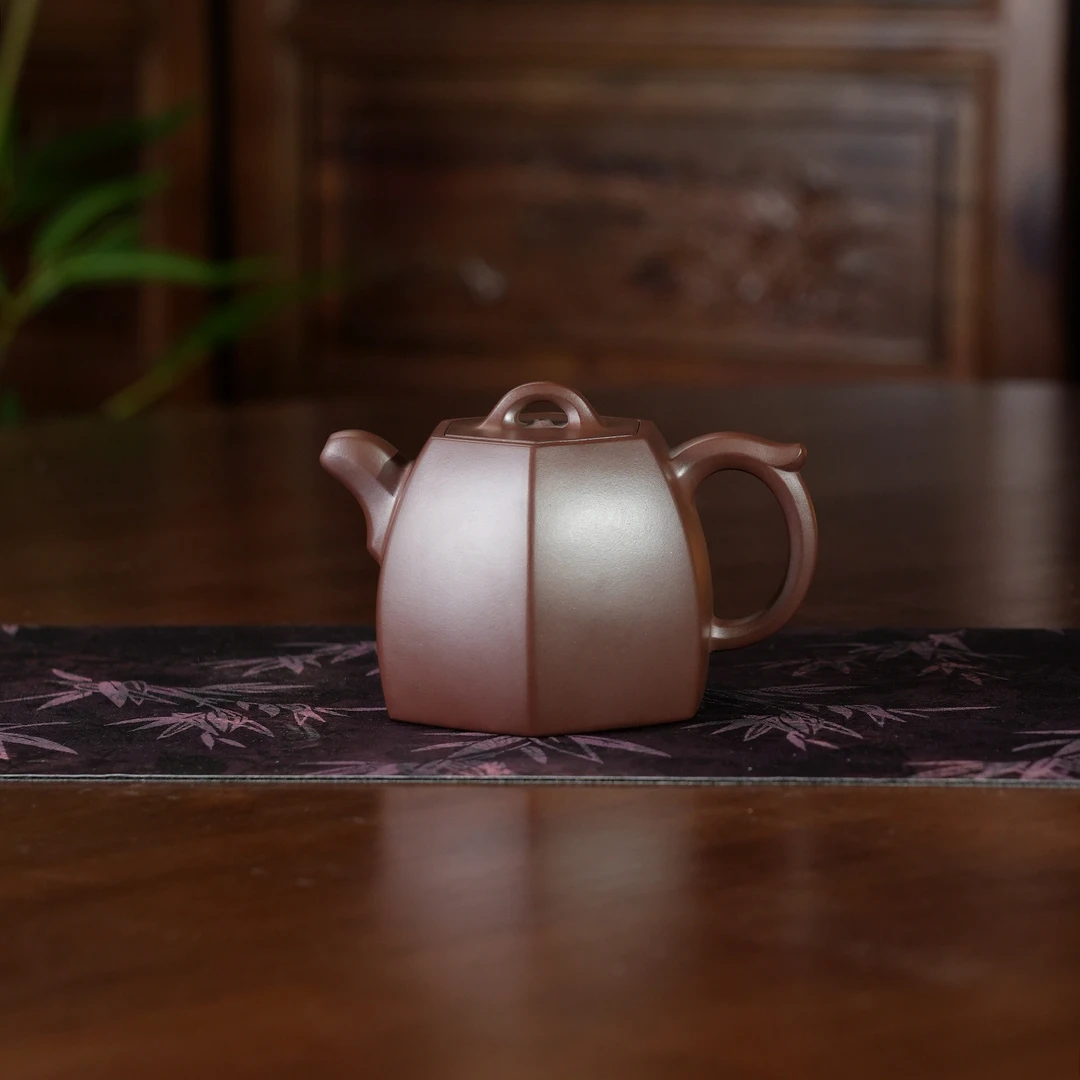 【砂界传家】六方韵铎 王建中制 全手工 紫泥 320cc