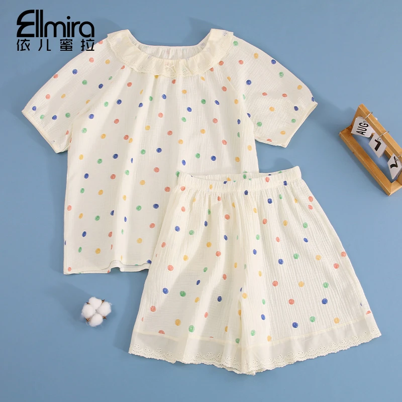 9330女童睡衣家居服套装两件套宽松空调服2025新款中大童洋气夏季