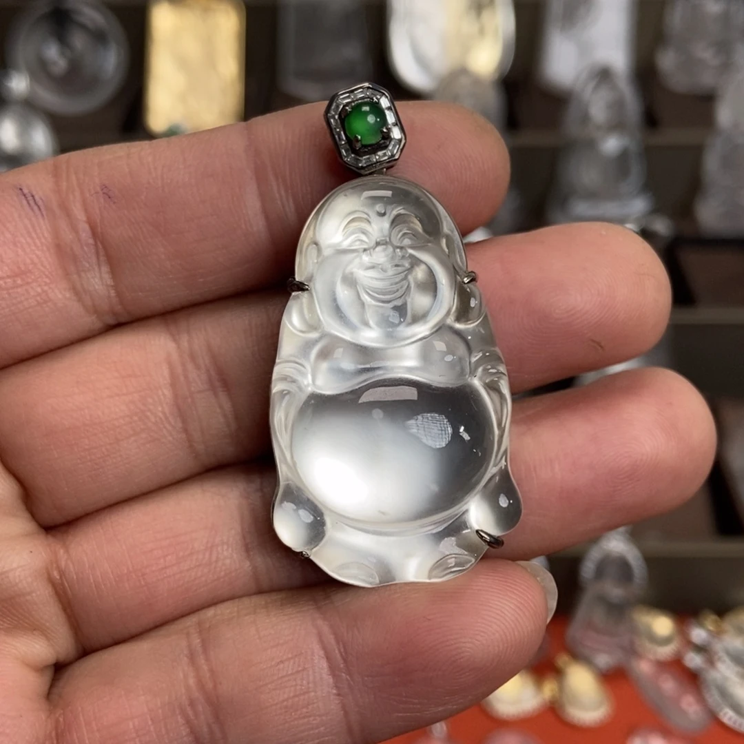 浩***瑜石英质玉银S925镶嵌颈饰