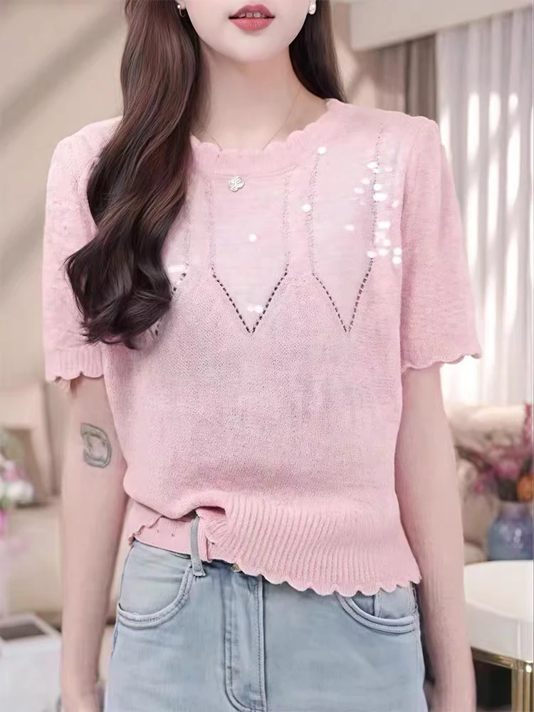 夏季【01-199】时尚百搭针织衫