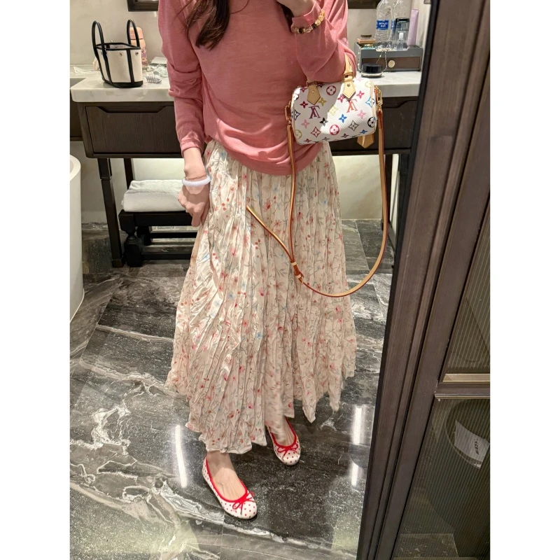 【浅红花花】夏季时尚设计款百搭甜妹半身裙-CQ2025337