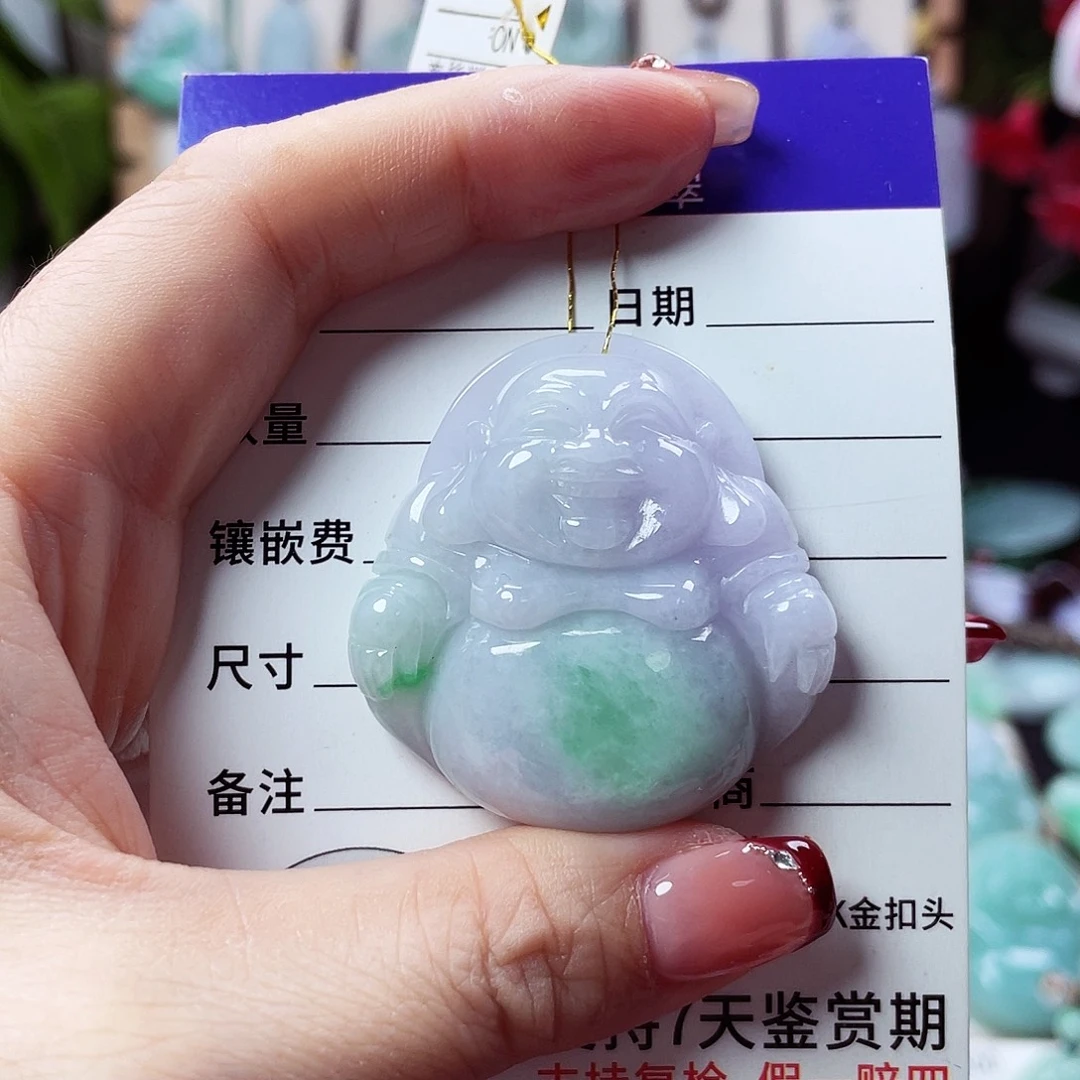 翡翠未镶嵌颈饰佛公19