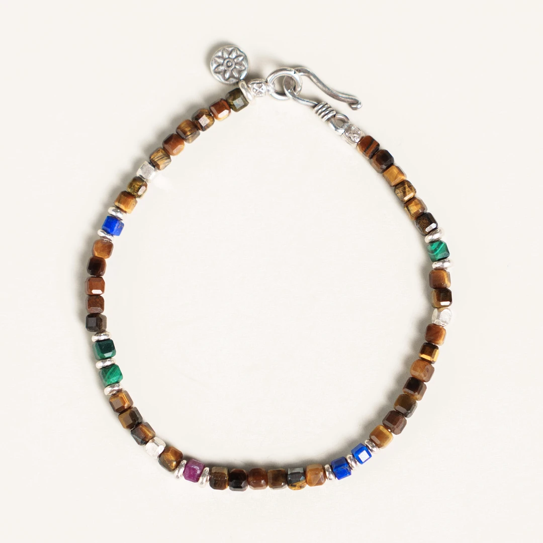 925银手链 幻渺原创设计 | Tigris复古美拉德多宝男女同款宽3mm