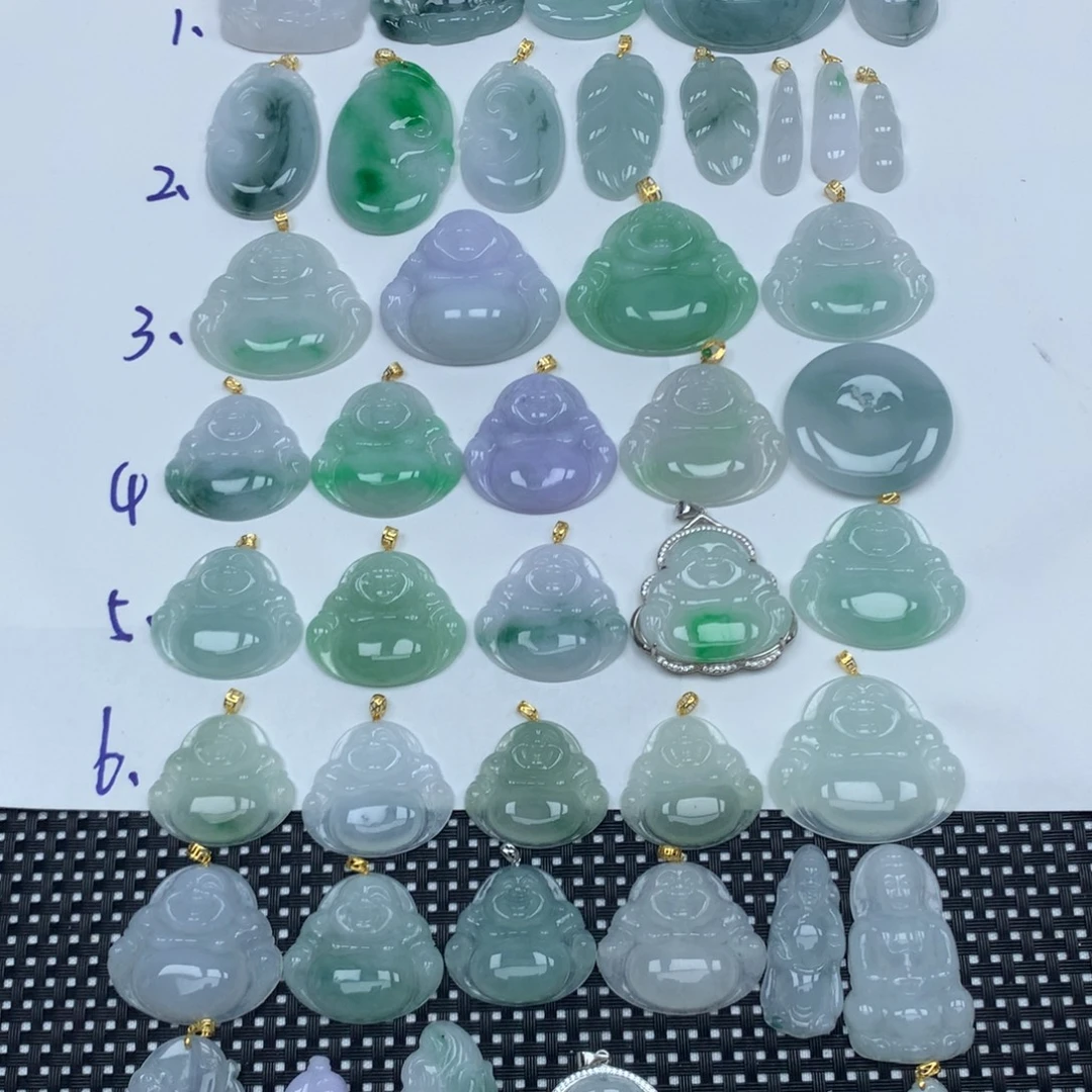 翡翠未镶嵌颈饰天然