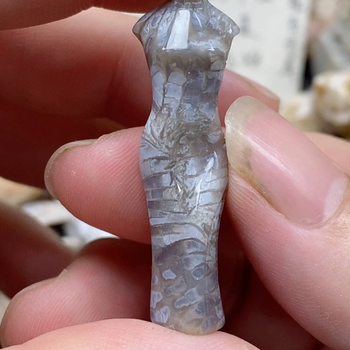 颈饰未镶嵌硅化珊瑚（珊瑚玉）