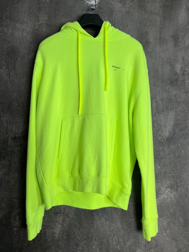 全新未使用 OFF-WHITE XL码*1/Off-white  荧光绿卫衣/02355