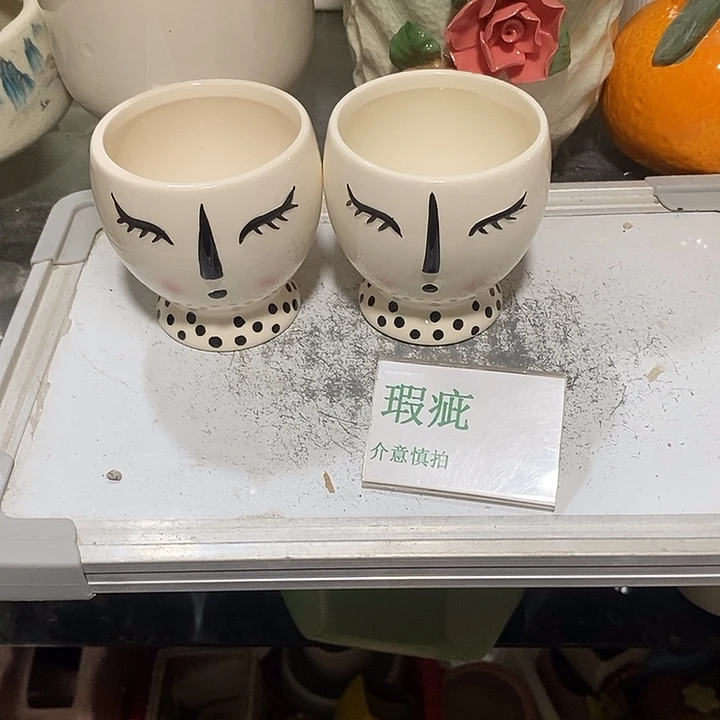 紫砂花盆多肉植物盆瑕疵有孔