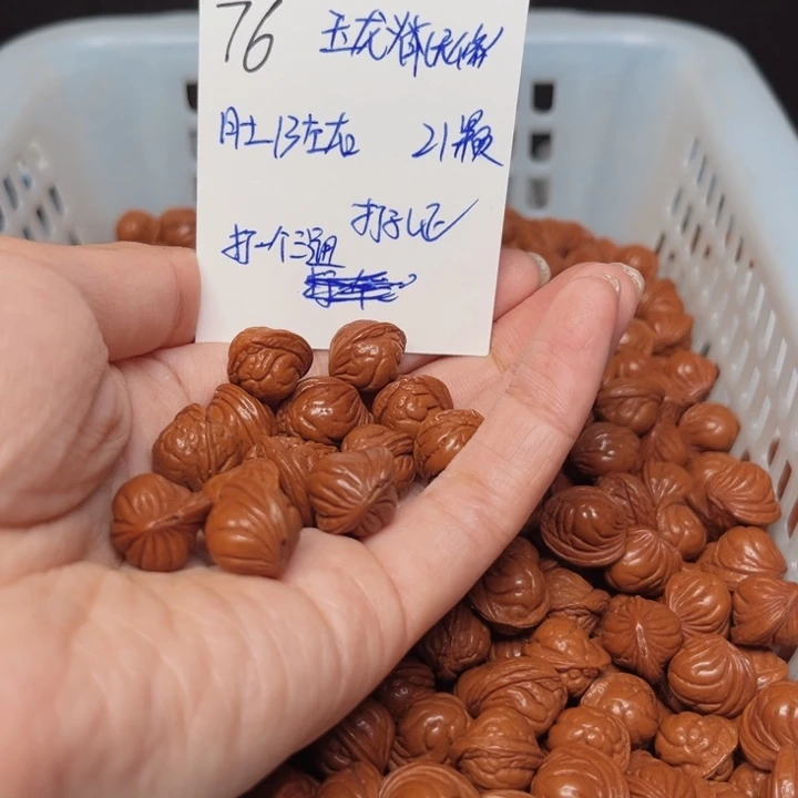 漆***刘吊坠桃核玉龙脊13尺寸