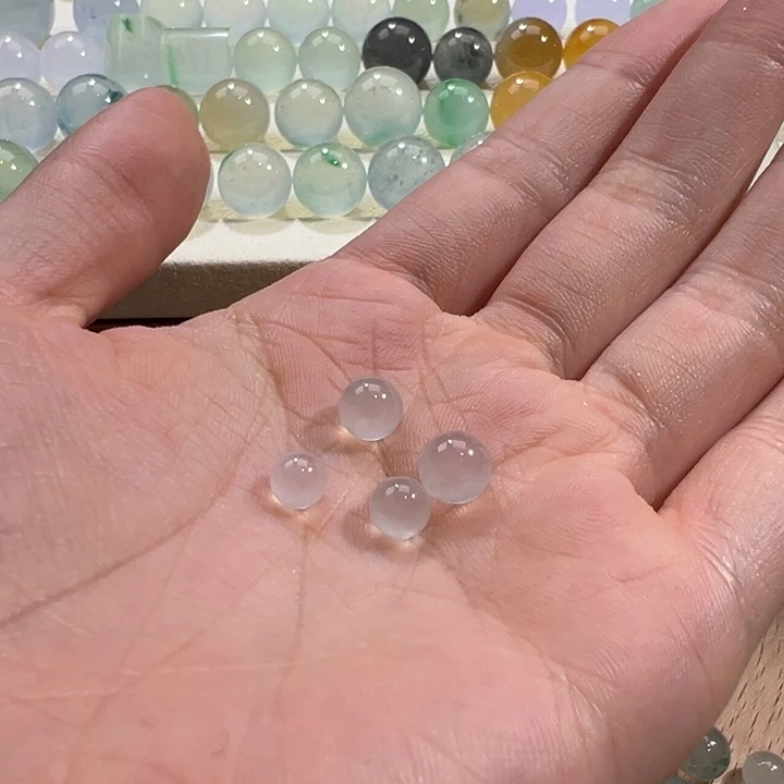 翡翠散珠天然缅甸翡翠A货5.3-6.7