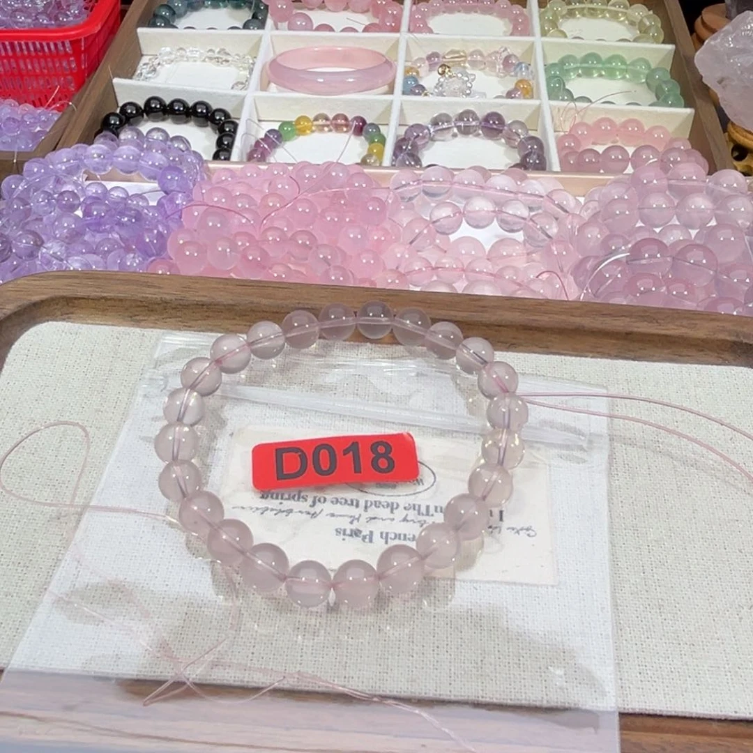 未镶嵌手链水晶莫桑比克粉水7+