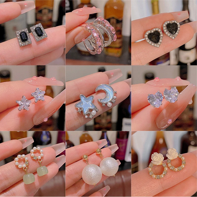 合金琉璃耳饰 时尚耳饰通勤小众设计款流苏耳饰戴耳饰耳钉精致