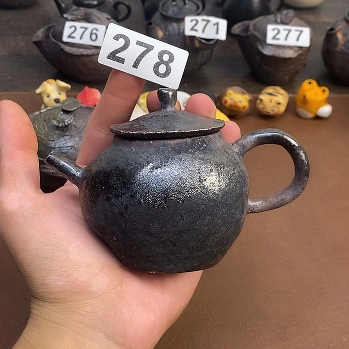 278原矿手捏柴烧壶可以养