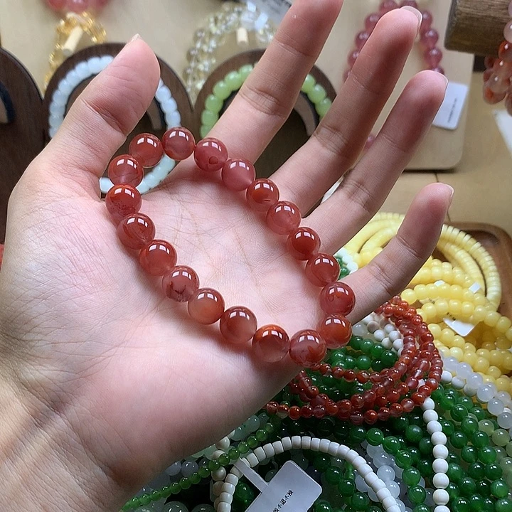 七***安未镶嵌手链南红玛瑙
