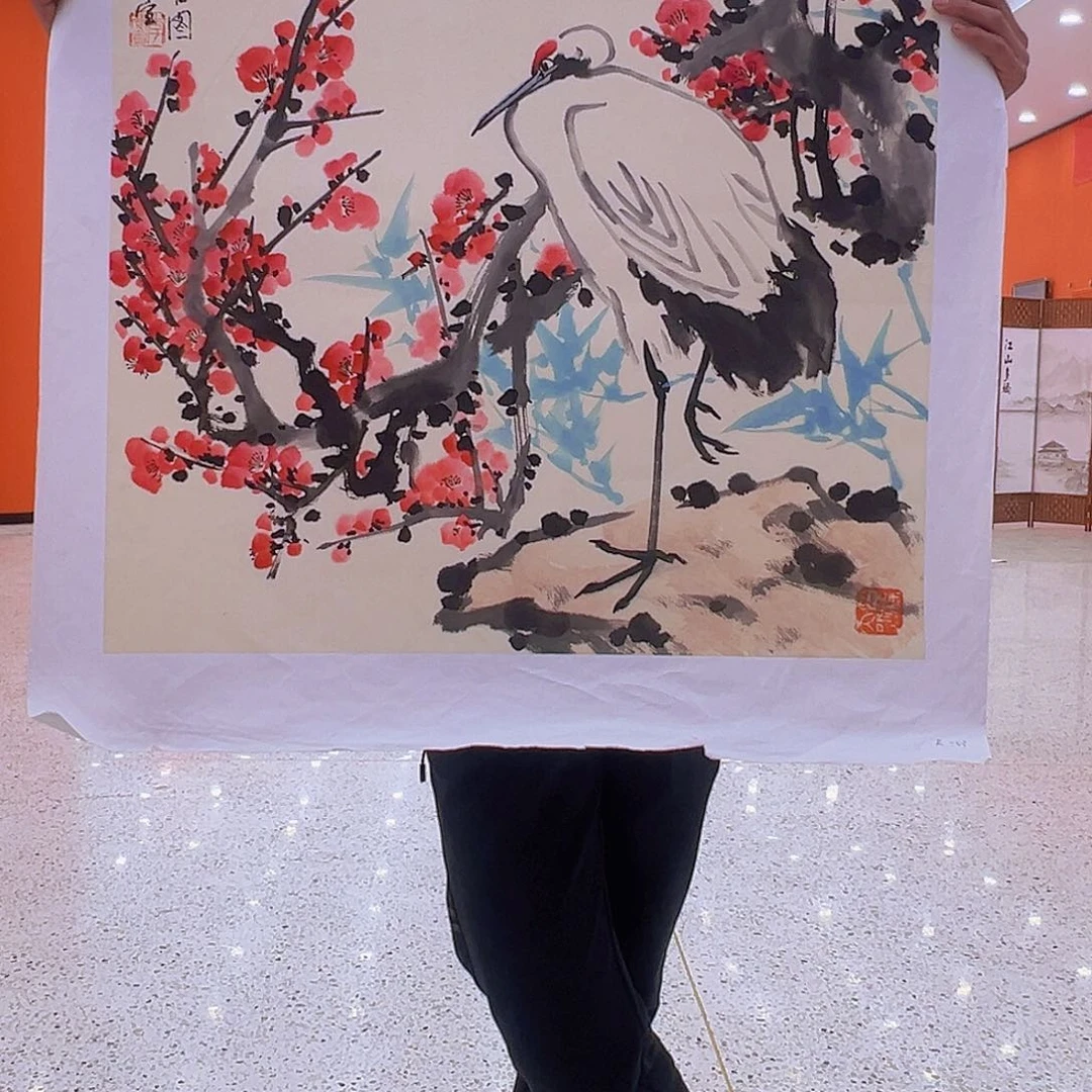 国画李庆宣原作带授权视频合影证书