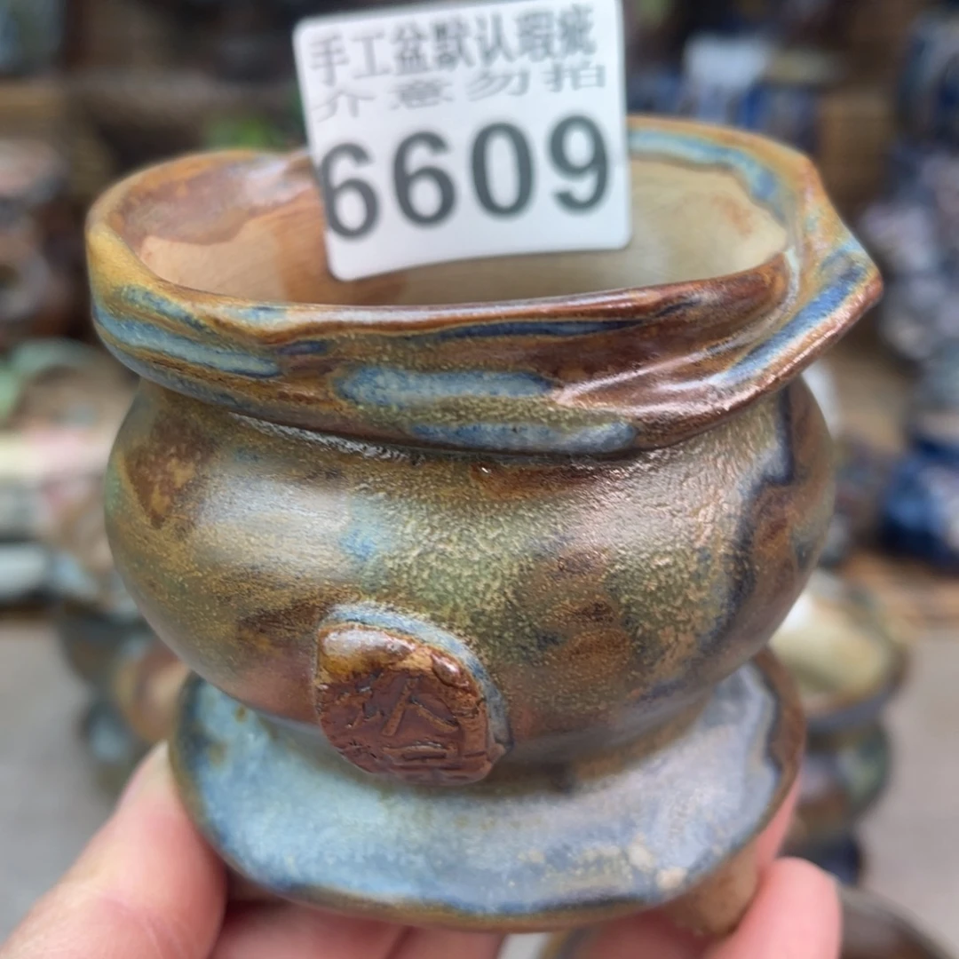 手工花盆默认瑕疵完美者勿拍