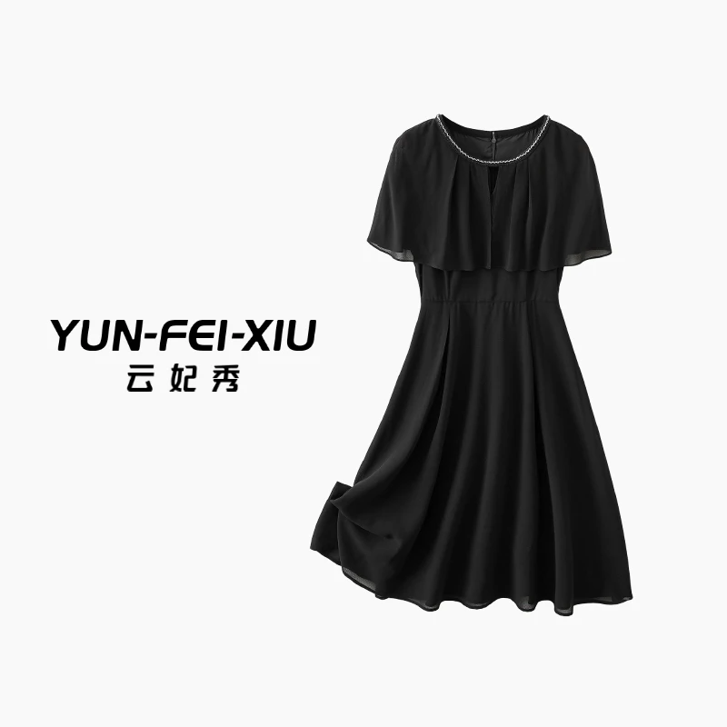 云妃秀大码女装连衣裙时尚休闲气质百搭韩版修身显瘦微胖夏季5610