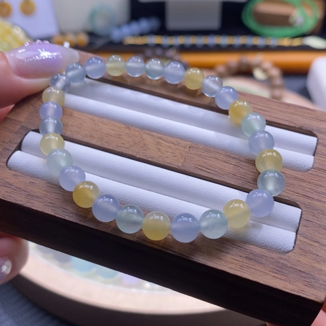 翡翠未镶嵌颈饰翡翠糖果色系手串