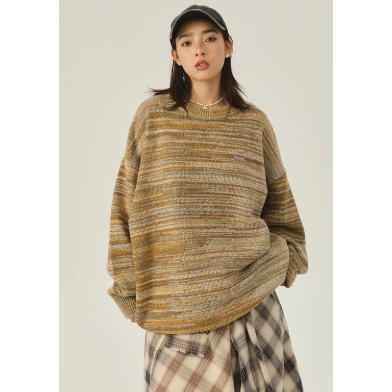 FROMWRTING字由秋冬慵懒风毛衣潮牌男女美式复古针织套头男士上衣