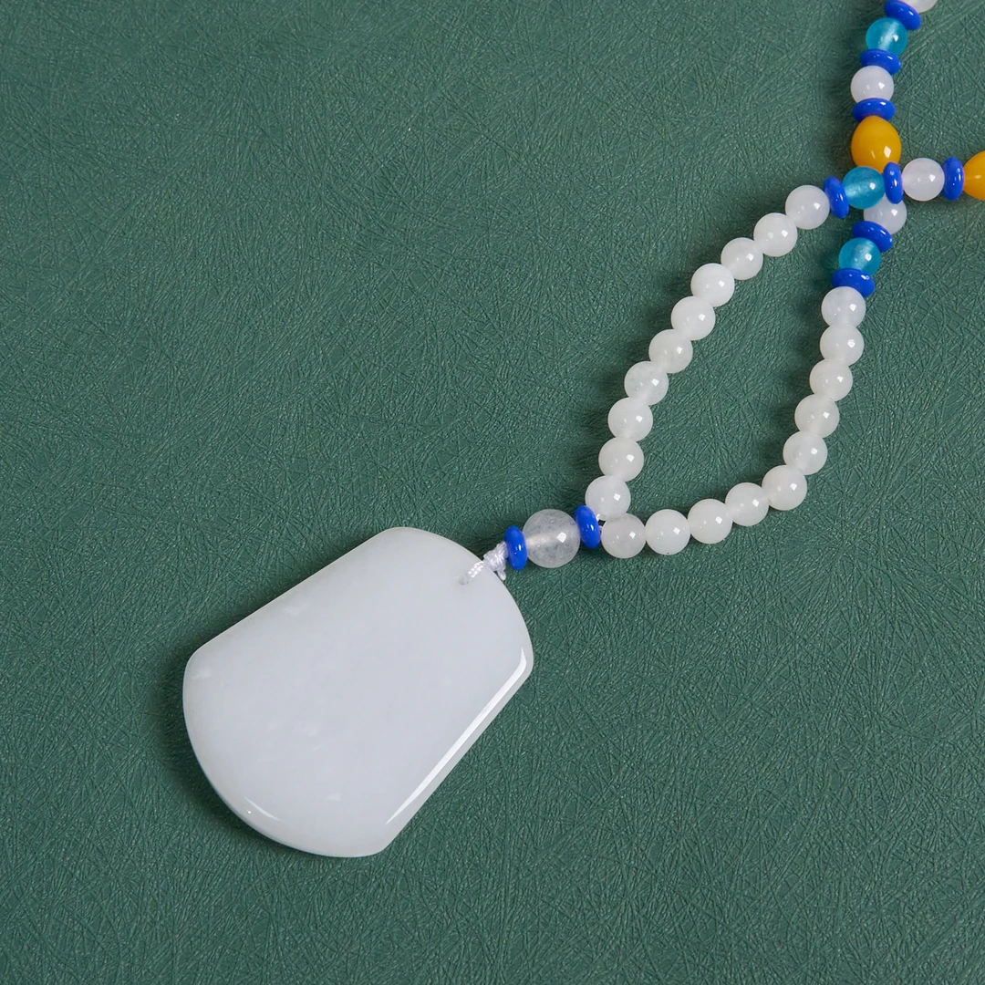 菲菲珠宝好*金丝玉吊坠-梯形无事牌约47*37mm