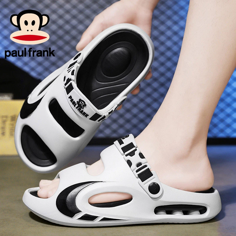 paul frank/大嘴猴拖鞋男夏季一字拖男士凉拖鞋户外潮流沙滩鞋潮