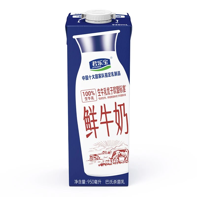 君乐宝巴氏杀菌乳鲜牛奶 950毫升/盒