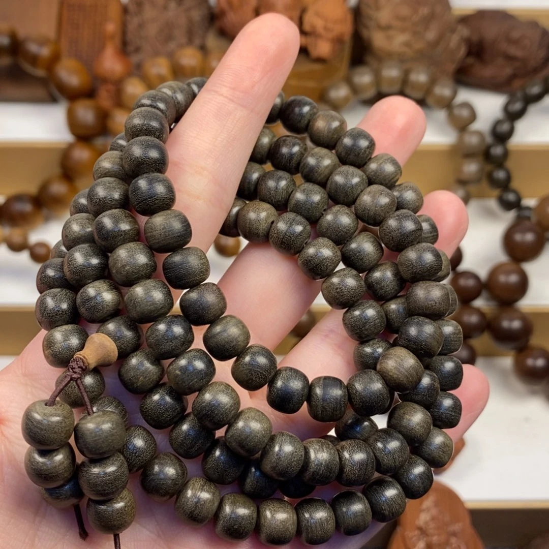 骏***峯檀香木手串/手链老山檀香7/8/108横纹阴沉供奉香
