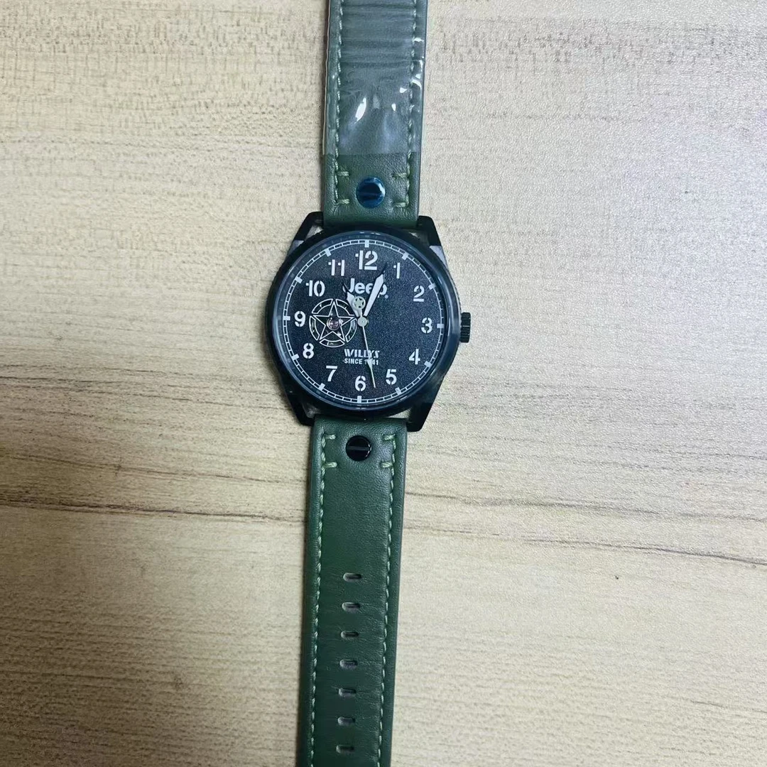 准新品 JEEP/吉普 Jeep吉普牧马人大表盘男士手表带军绿色