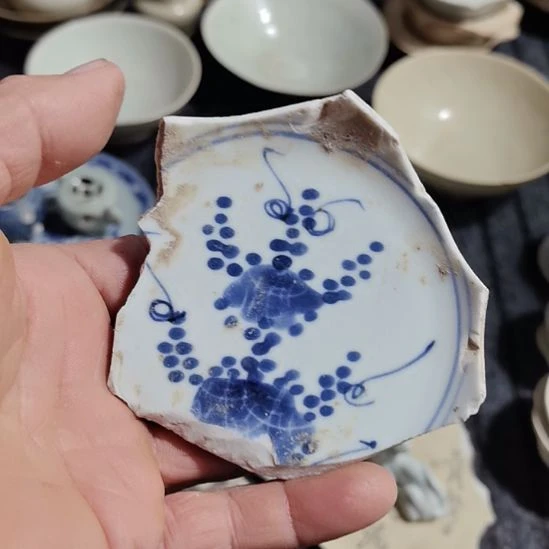 瓷片青花影青杯垫学习标夲