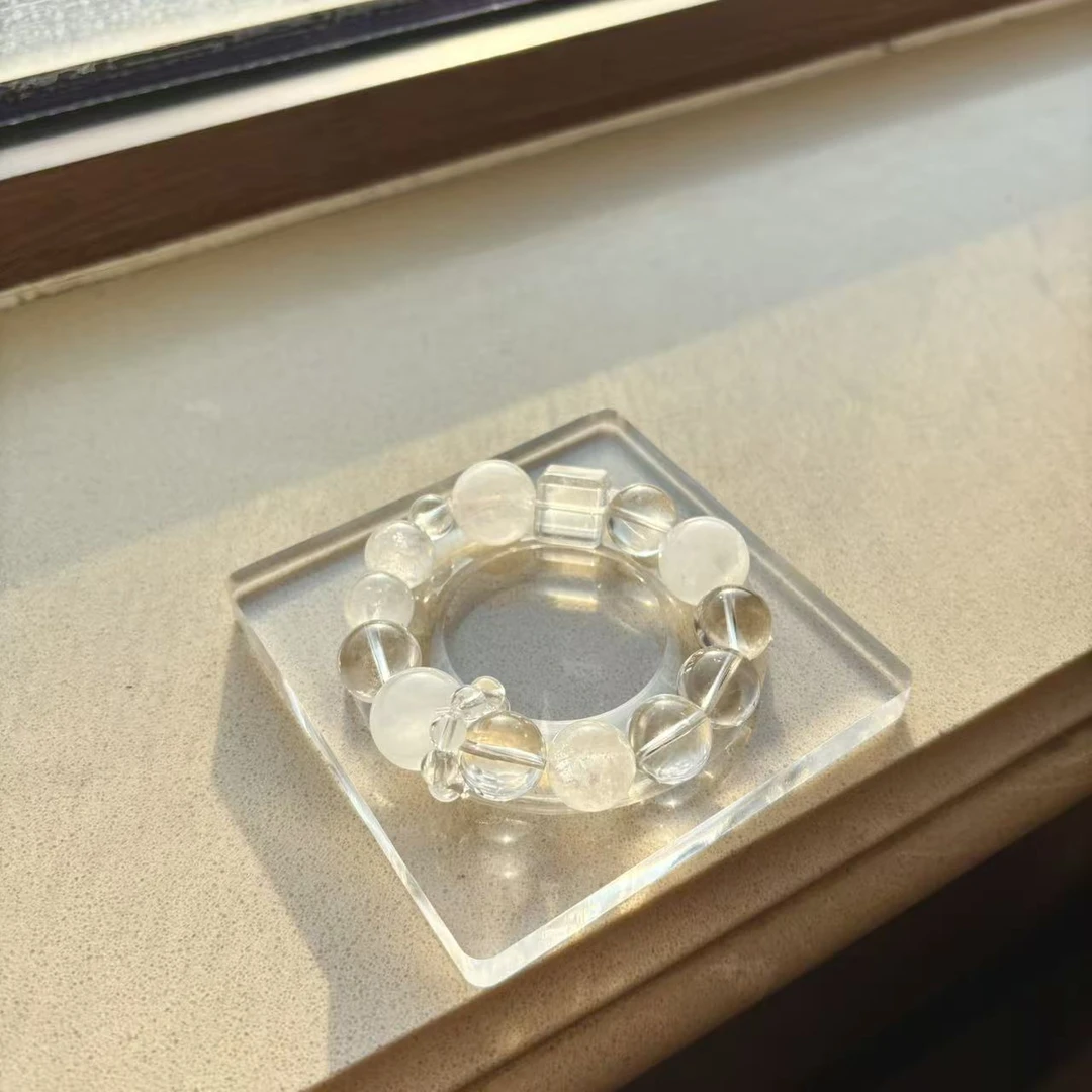 天然白幽灵白水晶手串 多样性发其一A0-011
