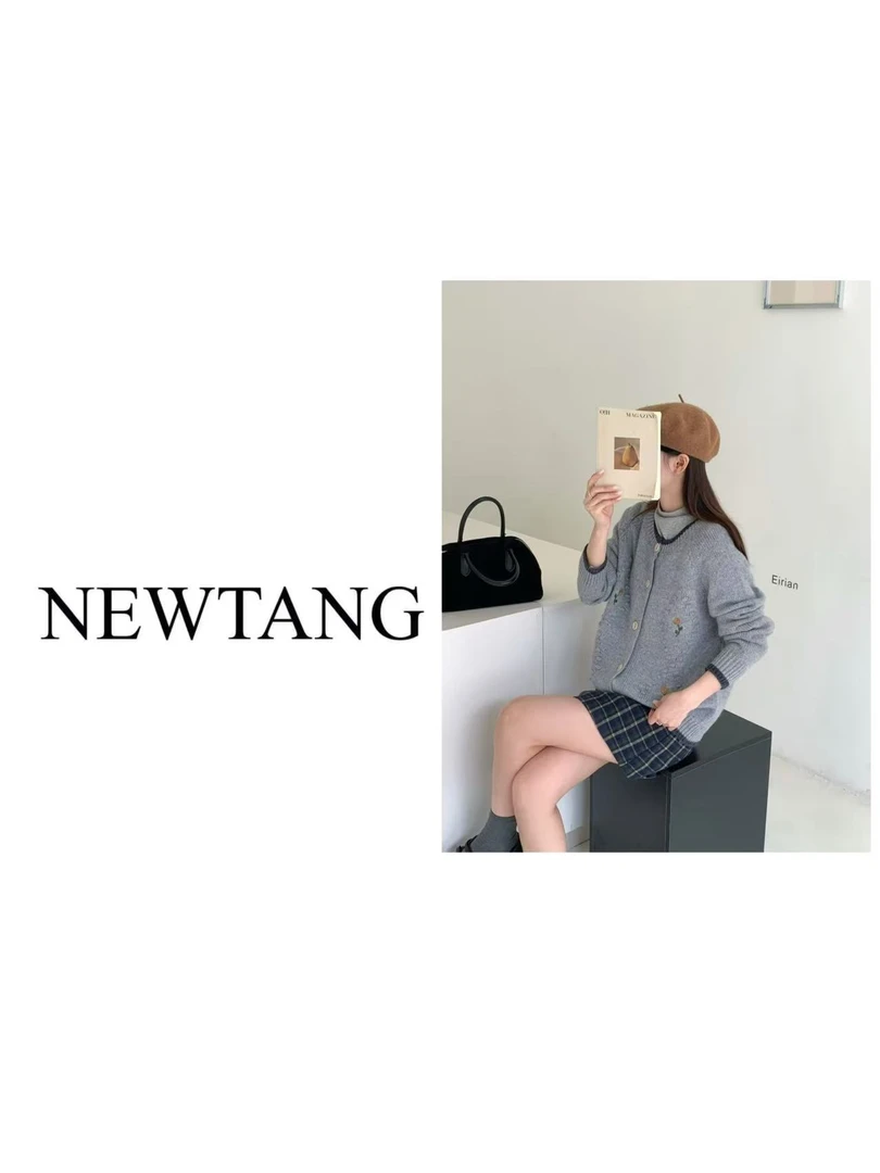 【向日葵】343时尚针织衫女圆领提花宽松慵懒风