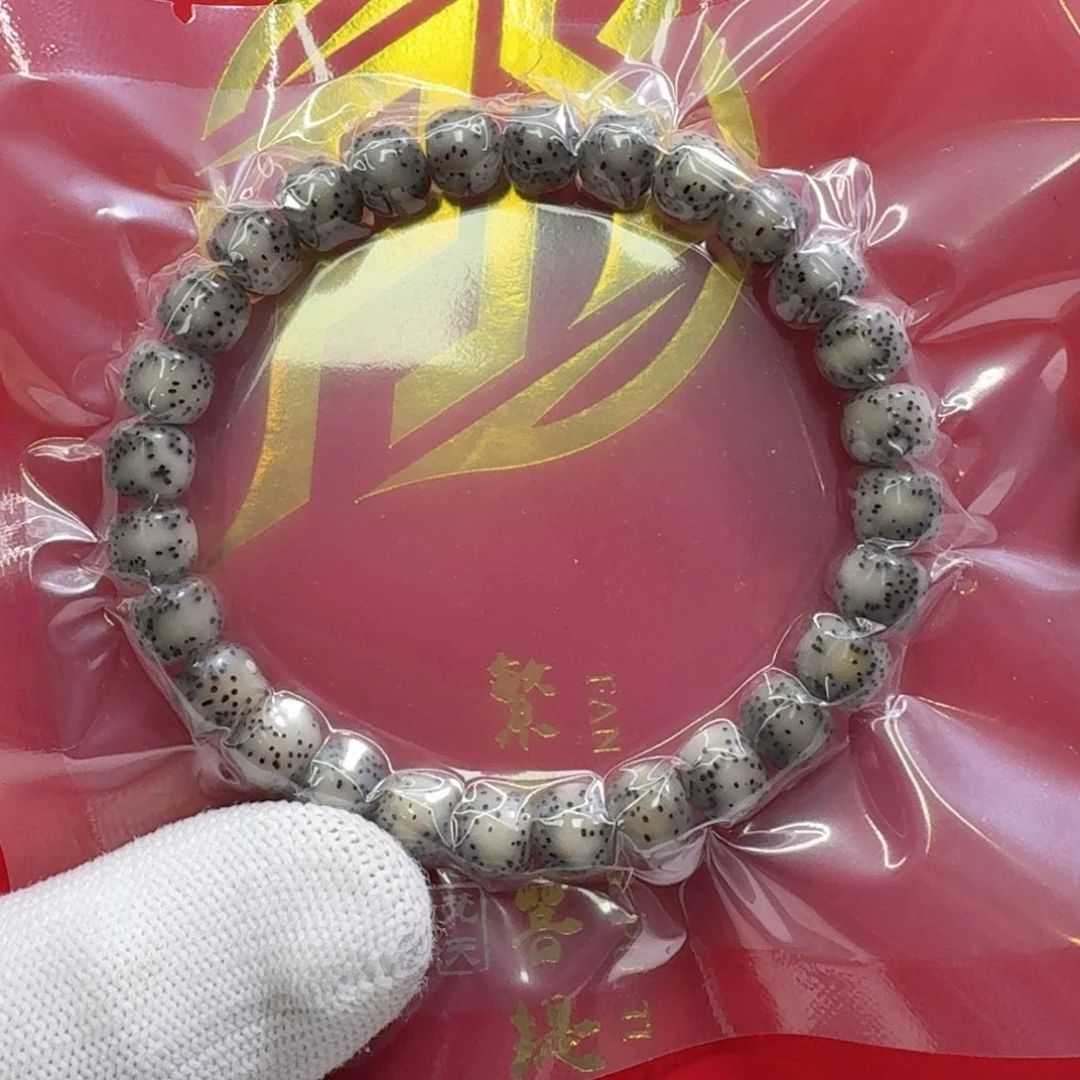 星月菩提吊坠一物一图6灰玻璃双留白8左右单圈