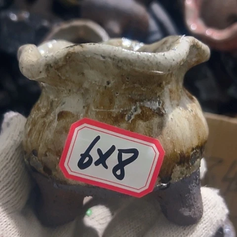 红陶粗陶花盆手工