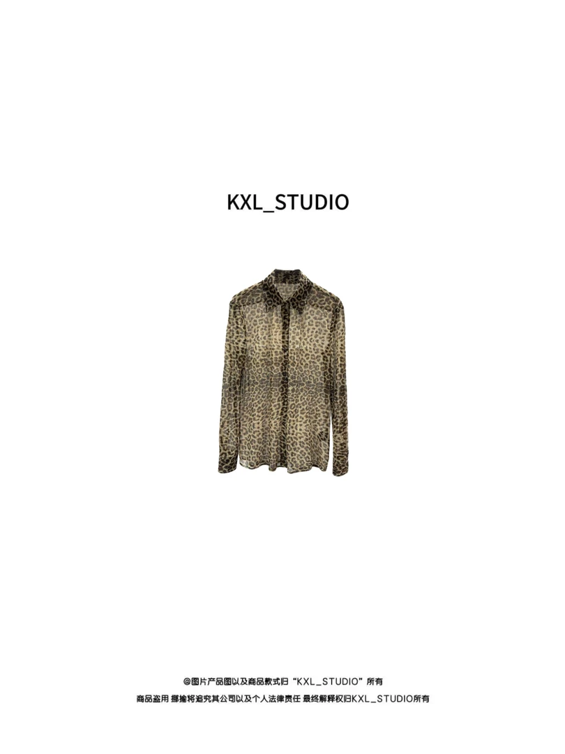 KXL-STUDIO 25SS｜肆意·豹纹金丝衬衫9321