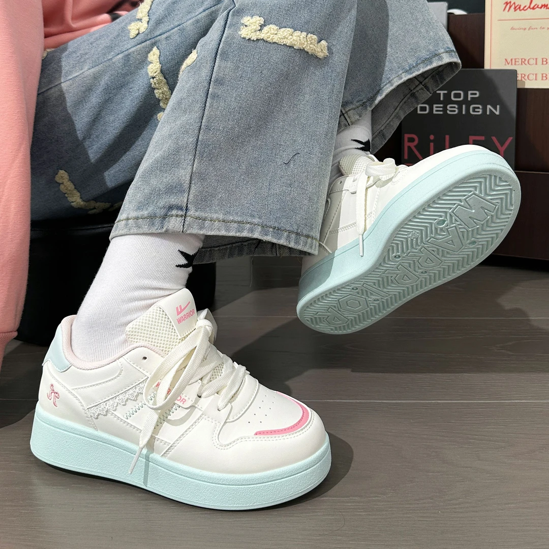 回力奶fufu小白鞋女2025秋季新款爆款网红百搭软底轻便蝴蝶结板鞋