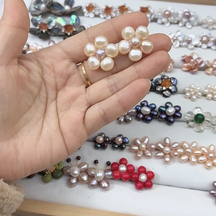 淡水珍珠发饰未镶嵌