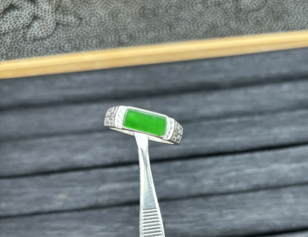 箴言 proverbs 高冰正阳绿马鞍戒指 天然缅甸翡翠