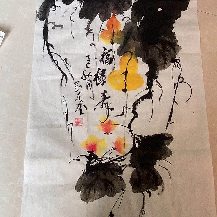 国画四尺四开花鸟作品