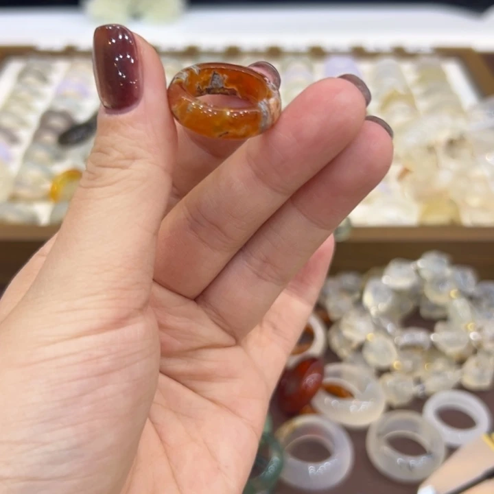 玛瑙/玉髓合金戒指57港14