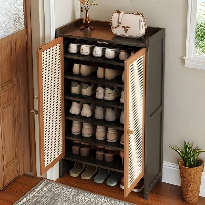 入户门口家用鞋柜室内多层大容量鞋架子靠墙一体非实木收纳柜新款