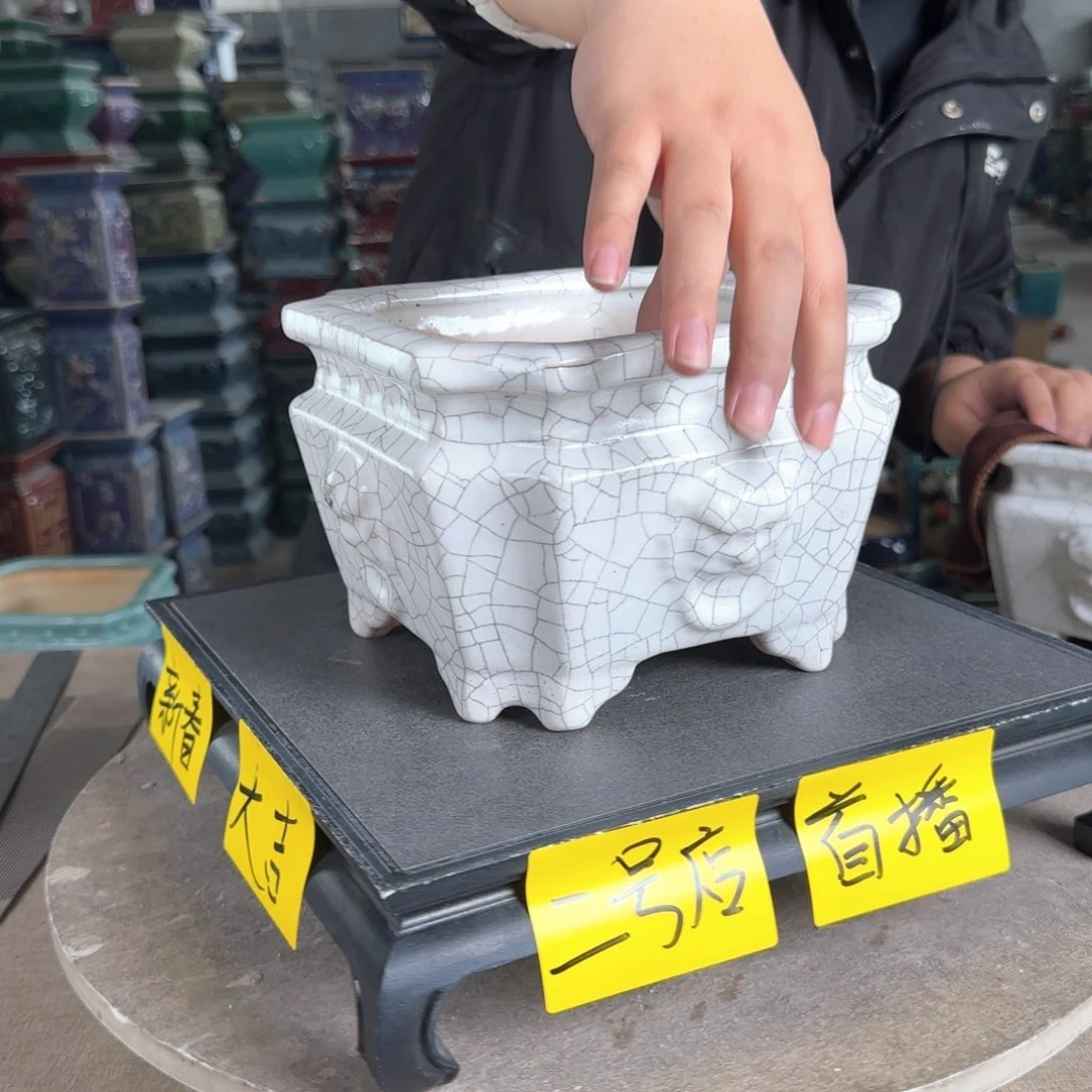 陶。一风堂石湾花盆 瑕疵33